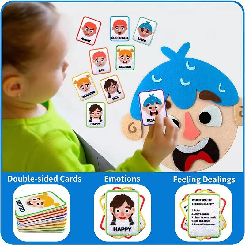 Children's Felt Learning Board Emoticons
