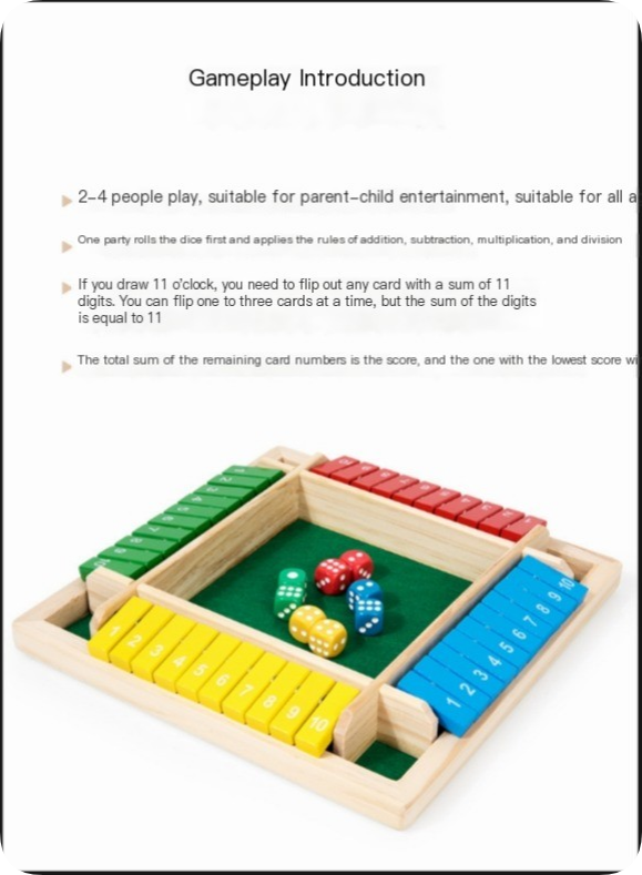 Ultimate Shut The Box Board Game